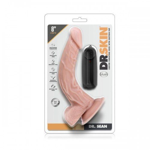 Фото товара: Телесный вибратор-реалистик Dr. Sean 8 Inch Vibrating Cock - 20,3 см., код товара: BL-13493/Арт.286631, номер 1