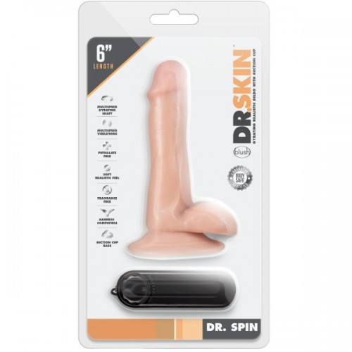 Фото товара: Телесный ротатор-реалистик Dr. Spin 6 inch Gyrating Realistic Dildo - 16,5 см., код товара: BL-18613 / Арт.286675, номер 1