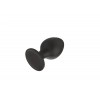 Фото товара: Черная малая силиконовая анальная пробка с ребрышками на кончике, код товара: 3303-01/Арт.286880, номер 2