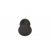 Фото товара: Черная малая силиконовая анальная пробка с ребрышками на кончике, код товара: 3303-01/Арт.286880, номер 3