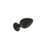 Фото товара: Черная малая силиконовая анальная пробка с рельефом в виде углублений, код товара: 3304-01/Арт.286881, номер 2