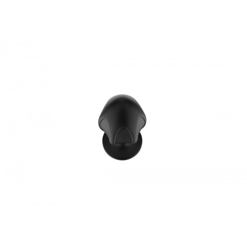 Фото товара: Черная малая силиконовая анальная пробка с вертикальными бороздками, код товара: 3306-01/Арт.286883, номер 2
