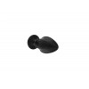 Фото товара: Черная малая силиконовая анальная пробка с вертикальными бороздками, код товара: 3306-01/Арт.286883, номер 4