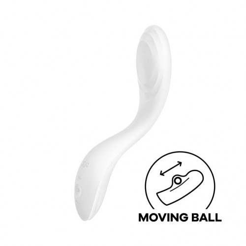 Фото товара: Белый вибромассажер Rrrolling Pleasure с движущимся шариком - 23 см., код товара: 4043982/Арт.287292, номер 3