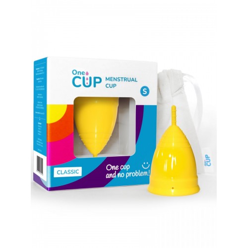 Фото товара: Желтая менструальная чаша OneCUP Classic - размер S, код товара: OC90-S / Арт.287364, номер 1