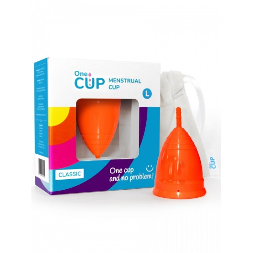 Фото товара: Оранжевая менструальная чаша OneCUP Classic - размер L, код товара: OC93-L / Арт.287367, номер 1