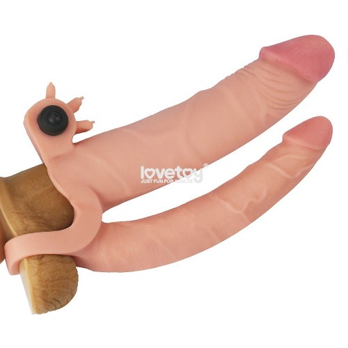 Фото товара: Телесная насадка-удлинитель на пенис с анальным стимулятором и вибропулей, код товара: LV314100/Арт.309142, номер 4