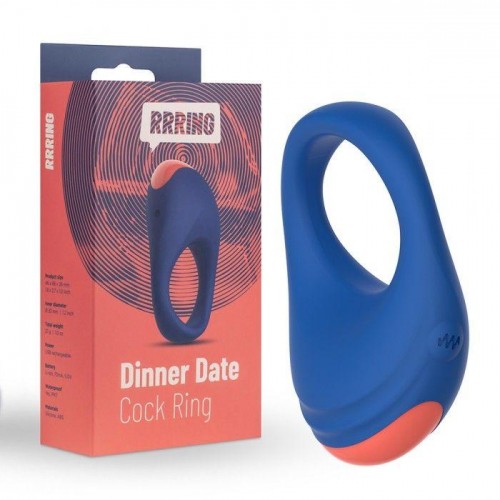 Фото товара: Синее эрекционное кольцо RRRING Dinner Date Cock Ring, код товара: FLZ-E32475/Арт.315158, номер 1