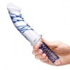 Купить Прозрачно-синий двусторонний стимулятор 11  Realistic Double Ended Dildo - 28 см. код товара: GLAS-501/Арт.332198. Секс-шоп в СПб - EROTICOASIS | Интим товары для взрослых 