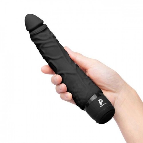 Фото товара: Черный вибратор-реалистик 7  Realistic Vibrator - 20 см., код товара: PC-006-BLK/Арт.340760, номер 1