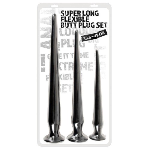 Фото товара: Набор из 3 длинных анальных пробок Super Long Flexible Butt Plug Set, код товара: 05387010000/Арт.340763, номер 1