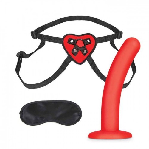 Купить Красный поясной фаллоимитатор Red Heart Strap on Harness & 5in Dildo Set - 12,25 см. код товара: LF1379/Арт.343101. Секс-шоп в СПб - EROTICOASIS | Интим товары для взрослых 
