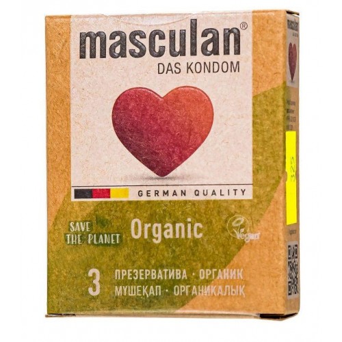 Купить Экологически чистые презервативы Masculan Organic - 3 шт. код товара: Masculan Organic №3/Арт.356708. Секс-шоп в СПб - EROTICOASIS | Интим товары для взрослых 