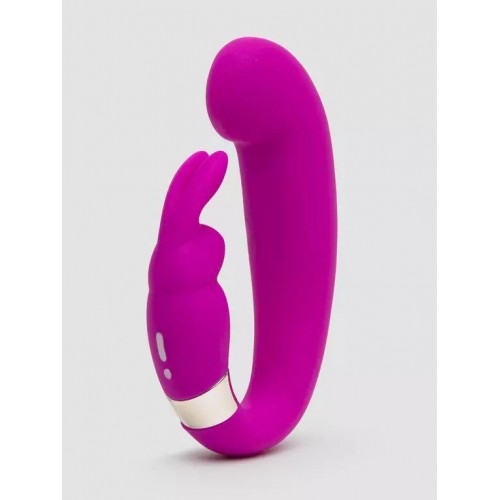 Фото товара: Лиловый вибратор Mini G-Spot Curve Vibe с клиторальным зайчиком, код товара: 80252/Арт.357765, номер 1