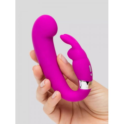 Фото товара: Лиловый вибратор Mini G-Spot Curve Vibe с клиторальным зайчиком, код товара: 80252/Арт.357765, номер 4