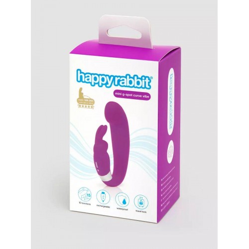 Фото товара: Лиловый вибратор Mini G-Spot Curve Vibe с клиторальным зайчиком, код товара: 80252/Арт.357765, номер 6