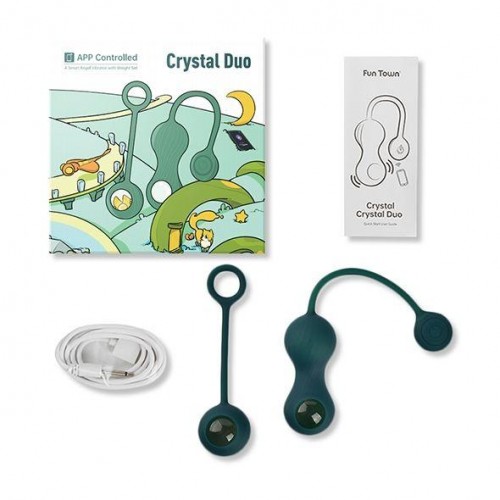 Фото товара: Изумрудные вагинальные шарики Magic Motion Crystal Duo Smart Kegel Vibrator with Weight Set, код товара: 861162/Арт.357770, номер 1