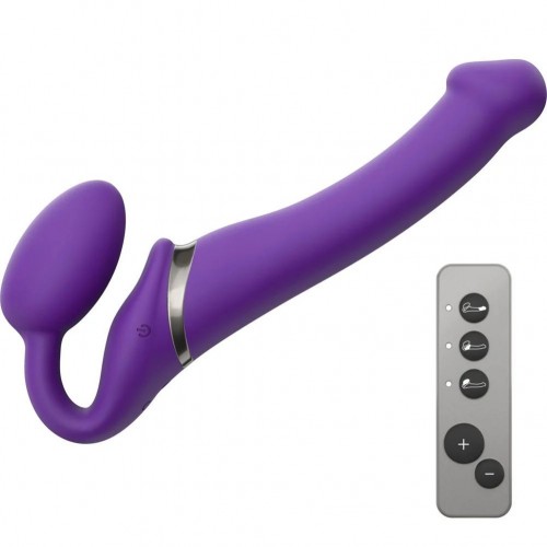 Фото товара: Фиолетовый безремневой вибрострапон Silicone Bendable Strap-On - size M, код товара: 6013922/Арт.357884, номер 2