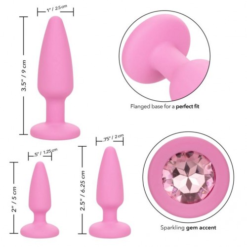 Фото товара: Набор из 3 розовых анальных пробок Crystal Booty Kit, код товара: SE-0004-39-2/Арт.359578, номер 4