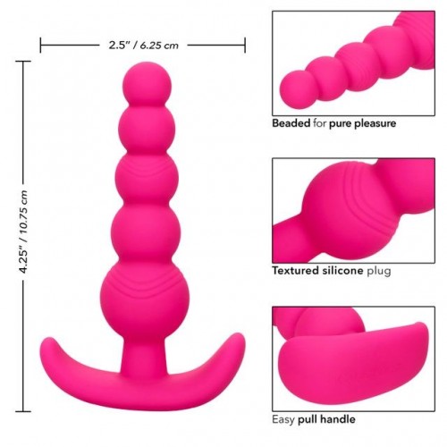 Фото товара: Розовая анальная елочка для ношения Cheeky X-5 Beads - 10,75 см., код товара: SE-0442-05-3 / Арт.359589, номер 2
