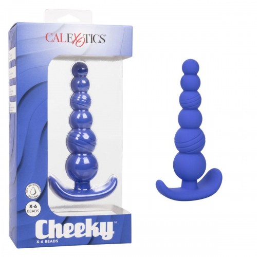 Фото товара: Синяя анальная пробка Cheeky X-6 Beads - 12,75 см., код товара: SE-0442-15-3/Арт.359590, номер 1