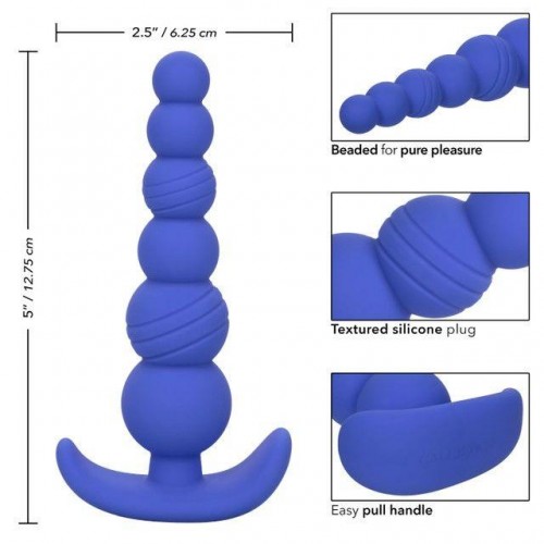 Фото товара: Синяя анальная пробка Cheeky X-6 Beads - 12,75 см., код товара: SE-0442-15-3/Арт.359590, номер 2