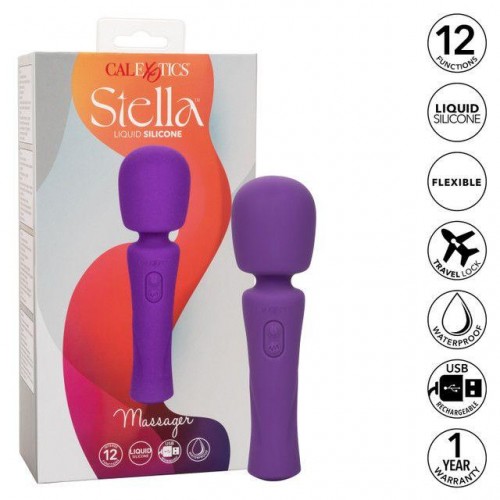 Фото товара: Фиолетовый ванд Stella Liquid Silicone Massager - 17,25 см., код товара: SE-4368-10-3/Арт.359600, номер 4