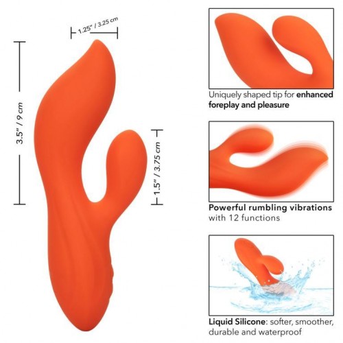 Фото товара: Оранжевый вибратор-кролик Liquid Silicone Dual Teaser, код товара: SE-4368-30-3/Арт.359601, номер 2