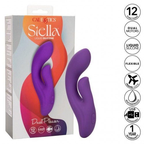 Фото товара: Фиолетовый вибратор-кролик Stella Liquid Silicone Dual Pleaser - 17,25 см., код товара: SE-4368-35-3/Арт.359602, номер 4