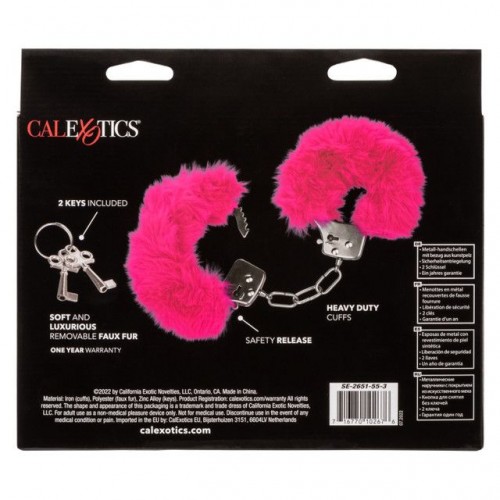 Фото товара: Металлические наручники с розовым мехом Ultra Fluffy Furry Cuffs, код товара: SE-2651-55-3/Арт.359609, номер 3