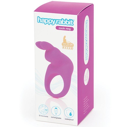 Фото товара: Фиолетовое эрекционное виброкольцо Happy Rabbit Rechargeable Rabbit Cock Ring, код товара: 84681/Арт.359809, номер 1