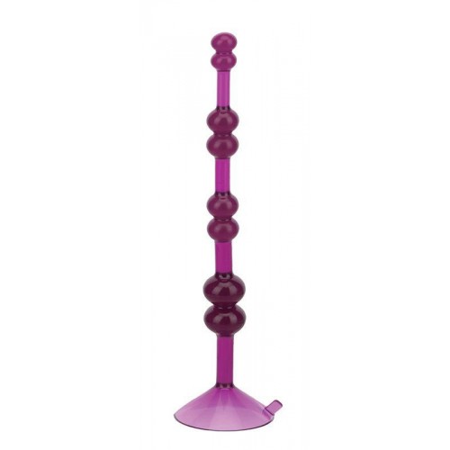 Фото товара: Фиолетовая анальная цепочка на присоске LOVE THROB PURPLE - 17,8 см., код товара: 111575/Арт.44027, номер 1