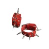 Фото товара: Красные кожаные наручники с шипами и заклепками, код товара: 3056-2/Арт.48346, номер 1