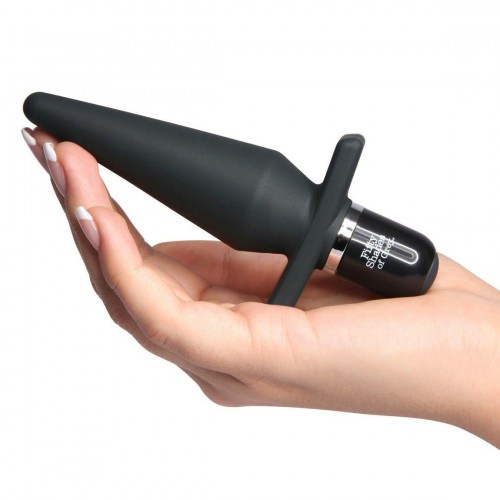 Фото товара: Черная анальная пробка с вибрацией Delicious Fullness Vibrating Butt Plug - 14 см., код товара: FS-48291/Арт.49515, номер 3