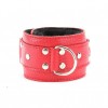Фото товара: Красные кожаные наручники с меховым подкладом, код товара: 51008ars/Арт.49548, номер 3