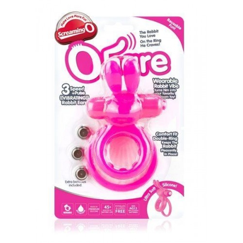 Купить Розовое виброкольцо THE OHARE с подхватом мошонки код товара: HAR-PK-101/Арт.50023. Секс-шоп в СПб - EROTICOASIS | Интим товары для взрослых 