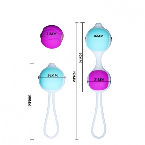 Фото товара: Разноцветные вагинальные шарики Orgasmic balls silicone, код товара: BI-014265 / Арт.50145, номер 2