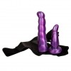 Фото товара: Фиолетовый страпон с двумя насадками - 18 см., код товара: BW-022021-0603/Арт.50976, номер 2