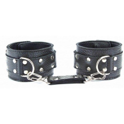 Фото товара: Черные кожаные наручники с пряжкой, код товара: 51005ars/Арт.51937, номер 2