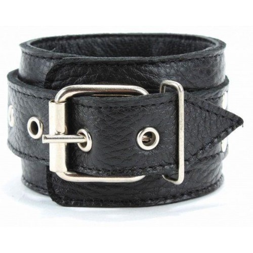 Фото товара: Черные кожаные наручники с пряжкой, код товара: 51005ars/Арт.51937, номер 3