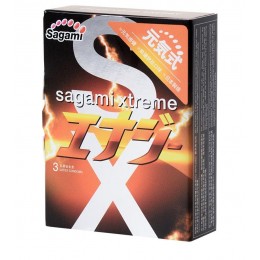 Презервативы Sagami Xtreme Energy с ароматом энергетика - 3 шт.