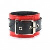 Фото товара: Красно-чёрные наручники из натуральной кожи, код товара: 51003ars/Арт.52931, номер 3
