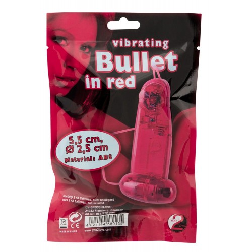 Фото товара: Красное виброяичко с пультом Bullet in Red, код товара: 05827780000/Арт.53120, номер 1