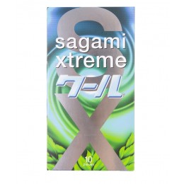 Презервативы Sagami Xtreme Mint с ароматом мяты - 10 шт.