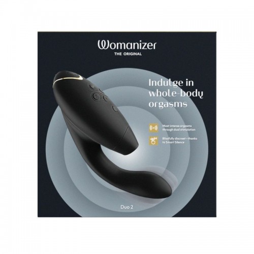 Фото товара: Черный бесконтактный клиторальный стимулятор Womanizer Duo 2, код товара: WZ142SG9/Арт.360187, номер 2