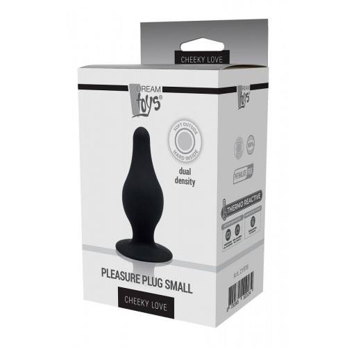 Фото товара: Черный анальный стимулятор DUAL DENSITY PLEASURE PLUG S - 7,2 см., код товара: 21978/Арт.370311, номер 1