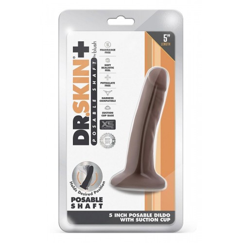 Фото товара: Коричневый фаллоимитатор-реалистик 5 Inch Posable Dildo - 13,9 см., код товара: BL-14706/Арт.371605, номер 4