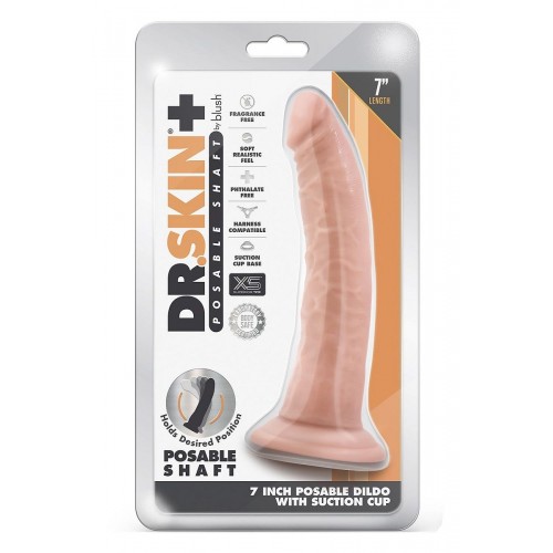 Фото товара: Телесный фаллоимитатор-реалистик 7 Inch Posable Dildo - 19 см., код товара: BL-12903/Арт.371608, номер 4