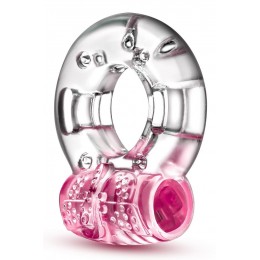 Розовое эрекционное виброкольцо Arouser Vibrating C-Ring