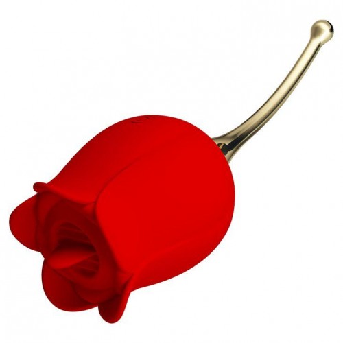 Купить Красный клиторальный вибромассажёр Rose Lover код товара: BI-014915/Арт.371631. Секс-шоп в СПб - EROTICOASIS | Интим товары для взрослых 